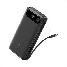 Anker Powerbank 20000 mAh, 87W z vgrajenim USB-C kablom, črn