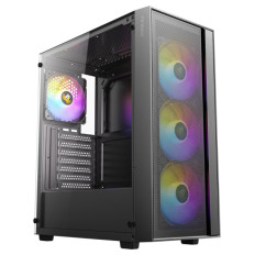 ANTEC AX65 ARGB Midi-T ATX okno gaming črno ohišje