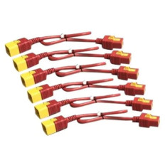 APC IEC KIT6 EA C19 na C20 16A 1,2m rdeči napajalni kabli za Rack PDU