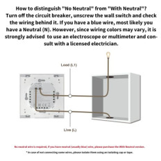 AQARA Pametno Zigbee stensko stikalo z relejem H1 EU, enojno, brez nevtralnega vodnika