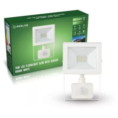 Asalite LED Bela Slim Reflektor 10W 4500K (900 lumnov) + Senzor