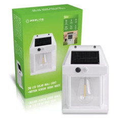 Asalite LED sončna stenska svetilka IP44 3W 3000K (100 lumnov), bela