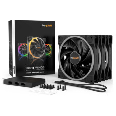 BE QUIET! LIGHT WINGS (BL079) 140 mm 4-pin ARGB PWM 3x ventilatorji