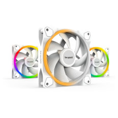 BE QUIET! LIGHT WINGS White (BL100) triple pack RGB 120mm 4-pin PWM beli ventilator