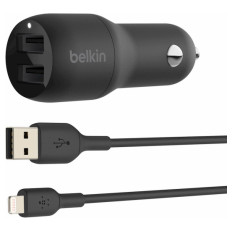 BELKIN USB-A AVTOPOLNILEC 24W +Lightning kabel