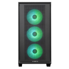 Chieftec HUNTER 3 USB-C ATX RGB ohišje, črno
