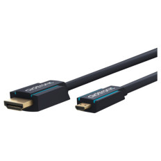 CLICKTRONIC High Speed HDMI (M) na micro HDMI (M) 1.4 4K 30Hz 2m z Ethernet pozlačen črn kabel