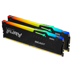 DDR5 64GB 5600MHz CL36 KIT (2x32GB) Kingston RGB Fury Beast XMP3.0 1,25V Gaming črna (KF556C36BBE2AK2-64)