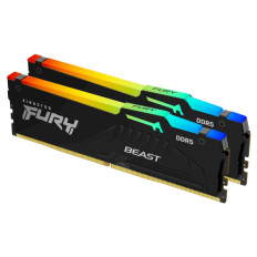 DDR5 64GB 6400MHz CL32 KIT (2x32GB) Kingston RGB Fury Beast 1,4V črna (KF564C32BBEAK2-64)