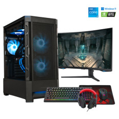 Gaming komplet Računalnik MEGA S8 Intel i5-14600KF/RTX5060Ti-16GB/16GB-DDR5/1TB/750W/Win11Home/črna RGB + Estetski napajalni kabli ( Svetlo modra / črna )