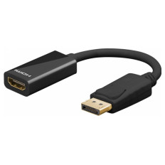 GOOBAY DisplayPort na HDMI 0,1 m črn adapter