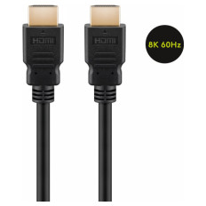 GOOBAY Ultra High Speed HDMI (M/M) 2.1 8K 60Hz 3m z Ethernet pozlačen črn kabel