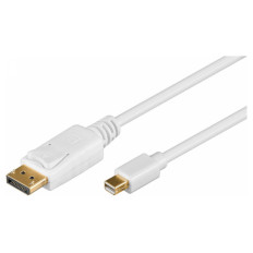 GOOBAY Mini DisplayPort 1.2 2m pozlačen bel kabel
