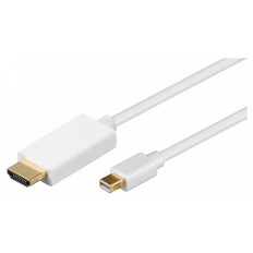 GOOBAY Mini DisplayPort (M) na HDMI (M) 1.2 4K 30Hz 2m pozlačen bel kabel