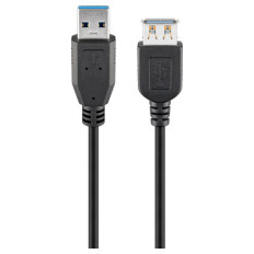 GOOBAY USB 3.0 (M) na USB 3.0 (Ž) SuperSpeed 1,8m črni podaljševalni kabel