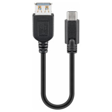 GOOBAY USB-C (M) na USB A (Ž) (USB 3.0) 0,2 m črn polnilni in sync kabel