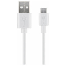GOOBAY USB 2.0 (M) na microUSB (Type B) 1m bel polnilni kabel