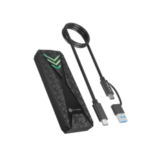 IcyBox E0019272 ohišje za M.2 NVMe SSD z vmesnikom USB-C 3.2 Gen 2 in RGB lučmi