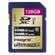 INTEGRAL 128GB SDXC UltimaPro X CLASS10 UHS-I U3 95MB spominska kartica