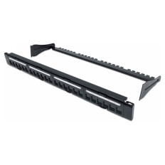 INTELLINET 19" 1U 24-port črn slepi panel