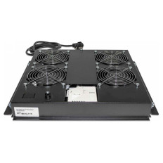 INTELLINET 19'' 4 ventilatorja termostat stropna črna hladilna enota