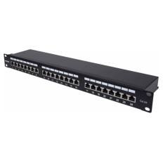 INTELLINET 1U 24-port FTP Cat6a črn patch panel