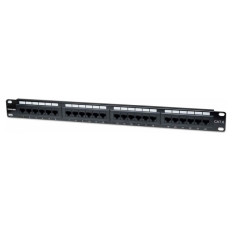 INTELLINET 1U 24-port UTP Cat6 črn patch panel