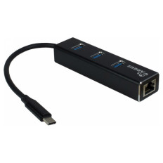 INTER-TECH ARGUS IT-410 gigabit LAN USB Type C 3-port Hub mrežni adapter
