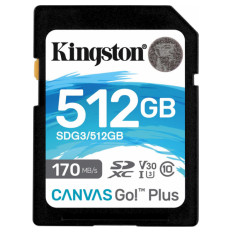 KINGSTON Canvas Go! Plus SD 512GB Class 10 UHS-I U3 V30 (SDG3/512GB) spominska kartica