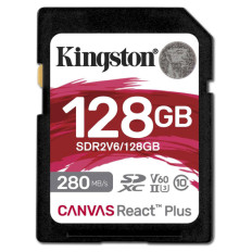 KINGSTON Canvas React Plus V60 SD 128GB Class10 UHS-II SDR2V6/128GB spominska kartica