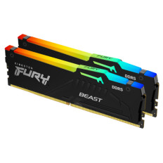 KINGSTON Fury Beast 64GB (2x32GB) 6400MT/s DDR5 CL32 EXPO KF564C32BBEAK2-64 RGB ram pomnilnik