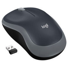 Logitech M185 Wireless mini miška, črna-siva