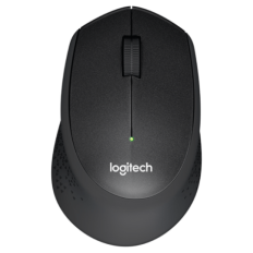 Logitech M330 Silent Plus brezžična miška, črna