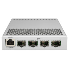 MIKROTIK CRS305-1G-4S+IN 5‑port 10G SFP+ (1x PoE in) L2+ Managed mrežno stikalo switch