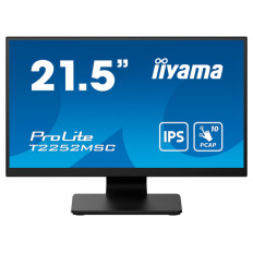Monitor touch Iiyama 54,6 cm (21,5") T2252MSC-B2AG 1920x1080 POS IPS 5ms HDMI DisplayPort 2xUSB3.2 Zvočniki  7H ProLite interaktivni monitor