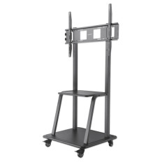 Multimedijski voziček 37''-100'' MANHATTAN, 150kg, naklon 0°, črne barve