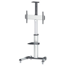 Multimedijski voziček 37''-86'' MANHATTAN, 50kg, naklon +5° do -12°, sive barve