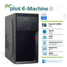 PCPLUS E-machine i5-12400 16GB 500GB NVMe SSD Windows 11 Pro namizni računalnik