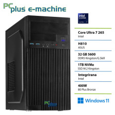 PCPLUS e-machine Ultra 7 265 32GB 1TB SSD Windows 11 Pro namizni računalnik