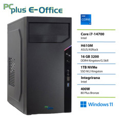 PCPLUS e-office i7 14700 16GB DDR4 1TB SSD Windows 11 Pro namizni računalnik