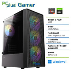 PCPLUS Gamer Ryzen 5 7600 16GB 1TB SSD RTX 5060 8GB Windows 11 Home gaming namizni računalnik