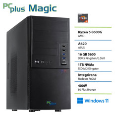 PCPLUS Magic Ryzen 5 8600G 16GB 1TB Windows 11 Home namizni računalnik