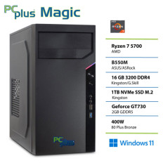 PCPLUS Magic Ryzen 7 5700 16GB 1TB SSD GT730 Windows 11 Pro namizni računalnik