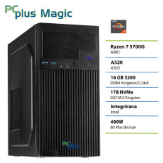 PCPLUS Magic Ryzen 7 5700G 16GB 1TB SSD namizni računalnik