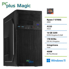 PCPLUS Magic Ryzen 7 5700G 16GB 1TB SSD Windows 11 Home namizni računalnik