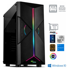 PCPLUS Storm i5-10400F 16GB 512GB NVMe SSD GeForce GTX 1650 4GB Windows 10 Pro RGB gaming namizni računalnik