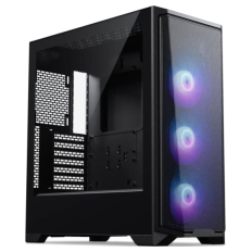 PHANTEKS ECLIPSE G370A TEMPERED GLASS D-RGB LED ATX črno ohišje