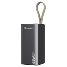 Prenosna baterija Wozinsky K65+ 65W 30000mAh 2xUSB-C 1xUSB-A siv