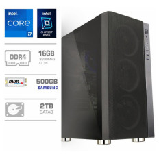 Računalnik  MEGA 6000Y  B560/i7-11700/DDR4-16GB/SSD500GB-NVMe/HDD2TB/Intel grafika/Aktivno hlajenje/Brez OS  