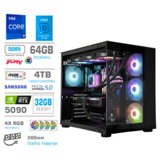 Računalnik MEGA MT S5 i9-14900K/RTX5090/64GB-DDR5/4TB/1050W/Brez OS/črna RGB